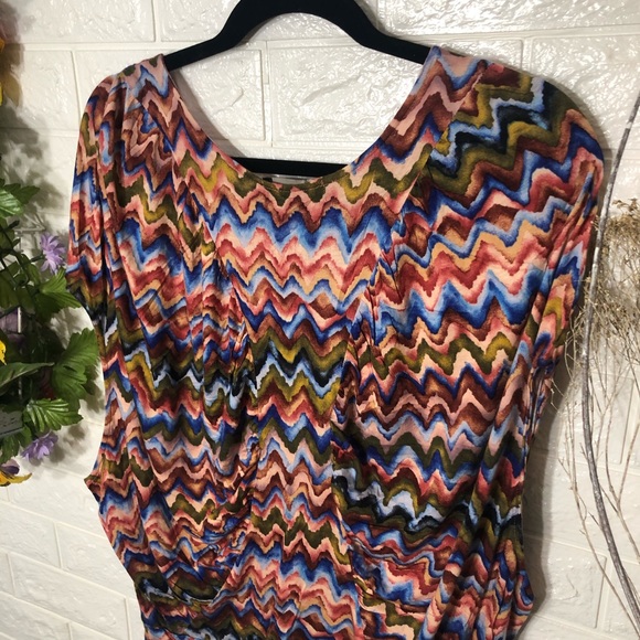 _🌼3/$30🌼the Podolls Cap Sleeve Printed Blouse  L - Picture 12 of 15